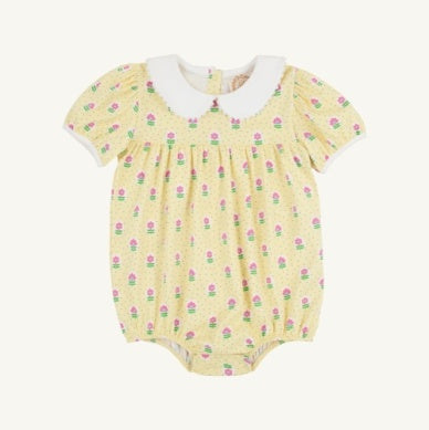 Cindy Lou Bubble - Pima  Fairway Floral with Worth Ave White
