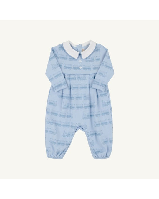 Long sleeve bradford romper- collar- heavy weight
