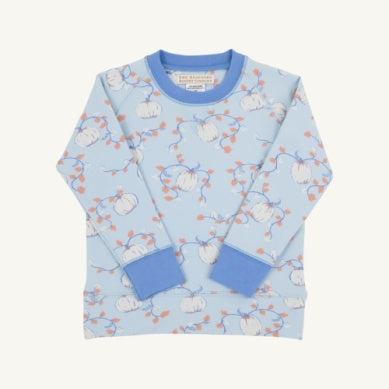 Cassidy Comfy Crewneck Gourd-geous (Buckhead Blue)/Barbados Blue