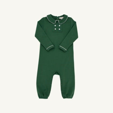long Sleeve Benny Button Romper