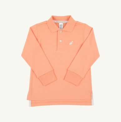 Prim & Proper Polo LS - Pima Seashore Sherbet/Multicolor