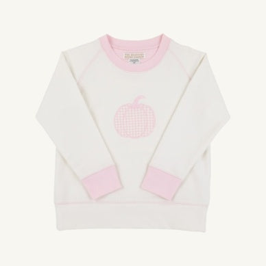 Cassidy Comfy Crewneck Palmetto Pearl/Palm Beach Pink Gingham/Pumpkin
