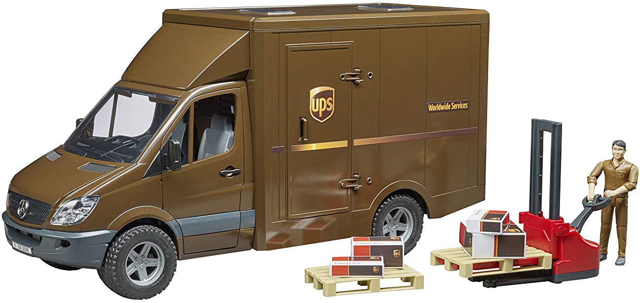 UPS MB Sprinter with driver and accessories
