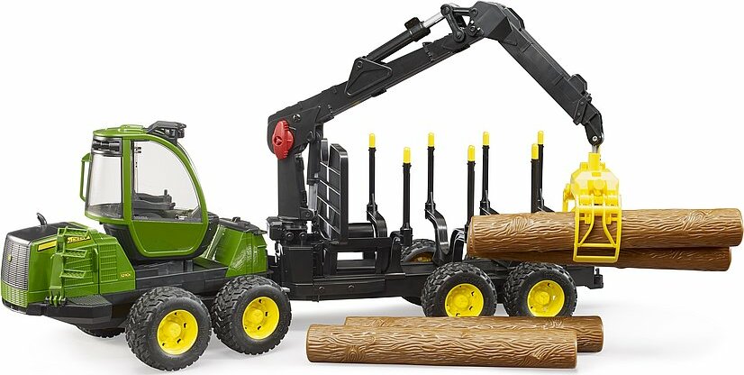 John Deere 1210E Forwarder with 4 trunks and grab