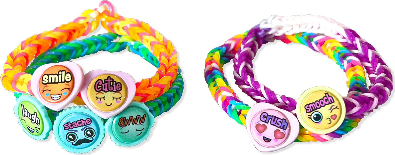 Rainbow Loom Bracelet Buttons - Funny Faces