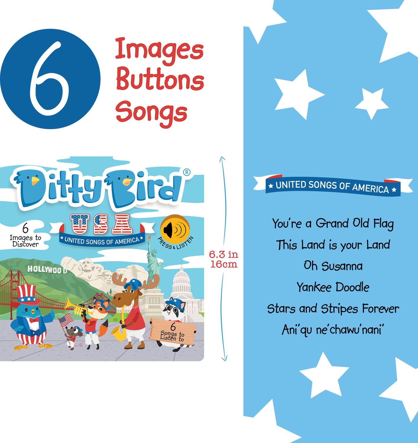 Ditty Bird Baby Sound Book: United Songs of America