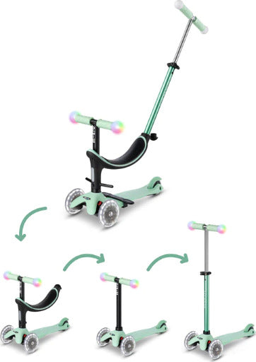 Micro Mini2Grow Magic LED Scooter - Mint