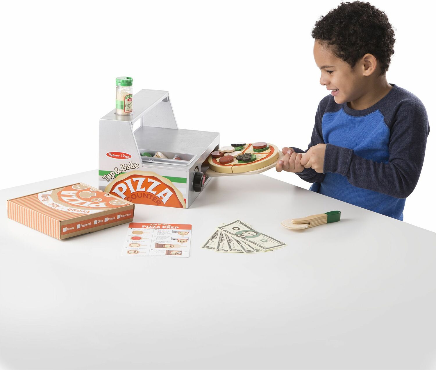 Top & Bake Pizza Counter - Wooden Play Food