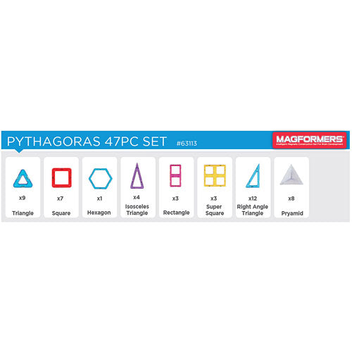 Magformers Educational Pythagoras Set - 47 Pieces