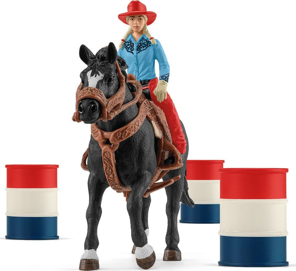 schleich Cowgirl Barrel Racing Fun