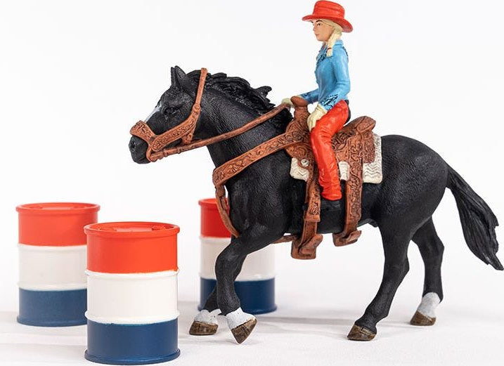 schleich Cowgirl Barrel Racing Fun