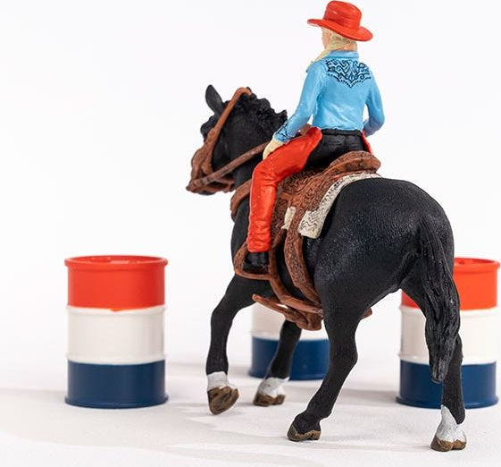 schleich Cowgirl Barrel Racing Fun