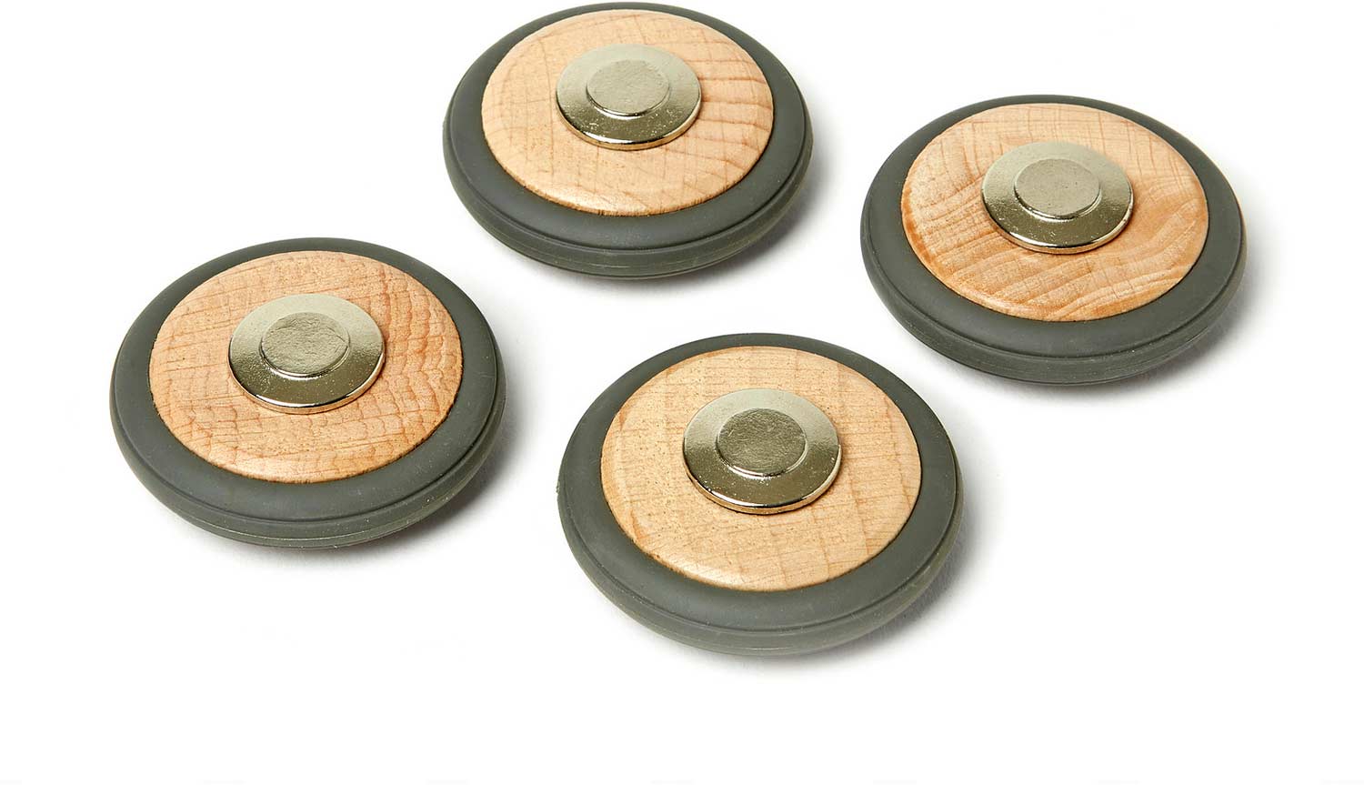 Tegu Magnetic Wooden Wheels - Pack of 4