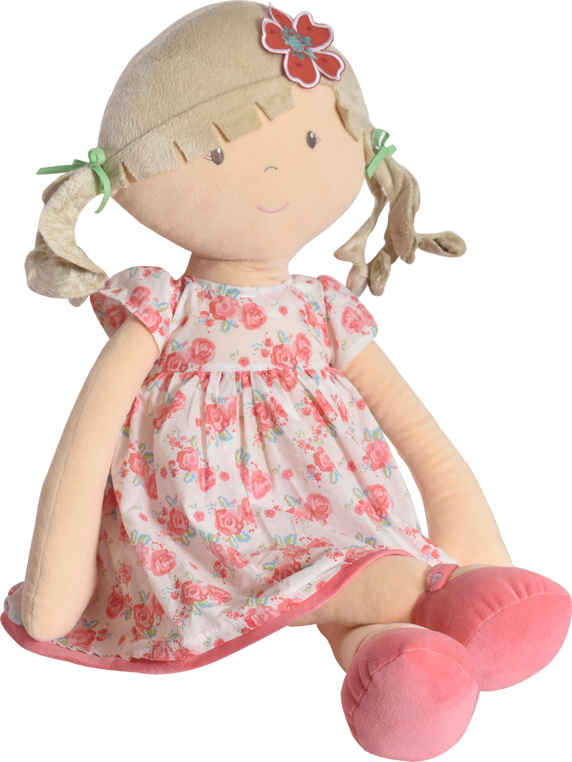 Scarlet Beige Hair in Pink Floral Dress X-Large
