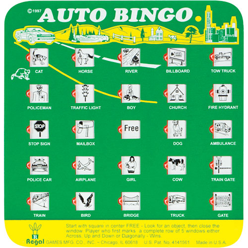 Travel Bingo Asst